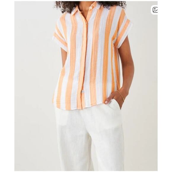 Rails Tops - NWOT: Rails Jamie Ortanga Stripe Organic Cotton Shirt